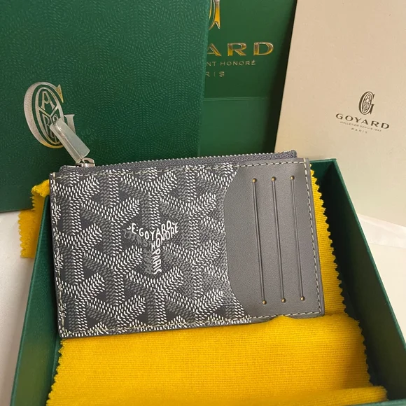 Goyard Black and White Card Holder GREY RARE 100% Authentic - Picture 2 of 5